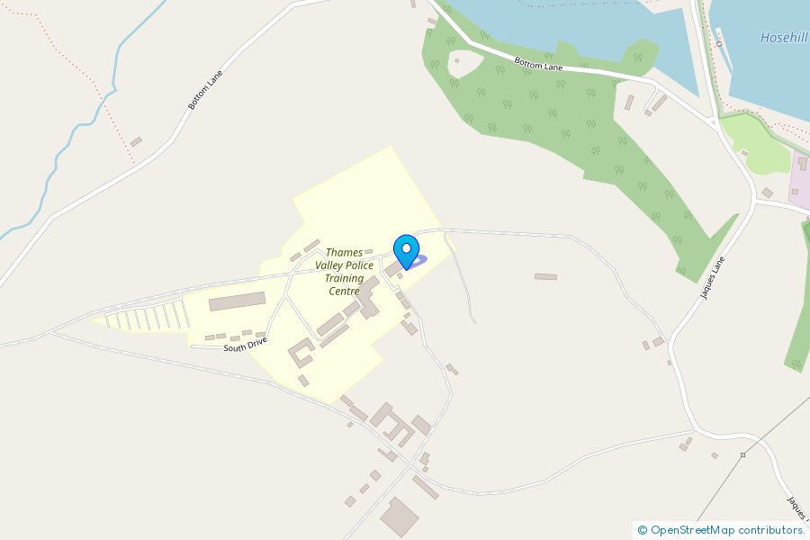 Map of the location: Thames Valley Police Museum, Thames Valley Police Training Centre, 3 North Drive, Sulhamstead, RG7 4DX. © OpenStreetMap contributors.