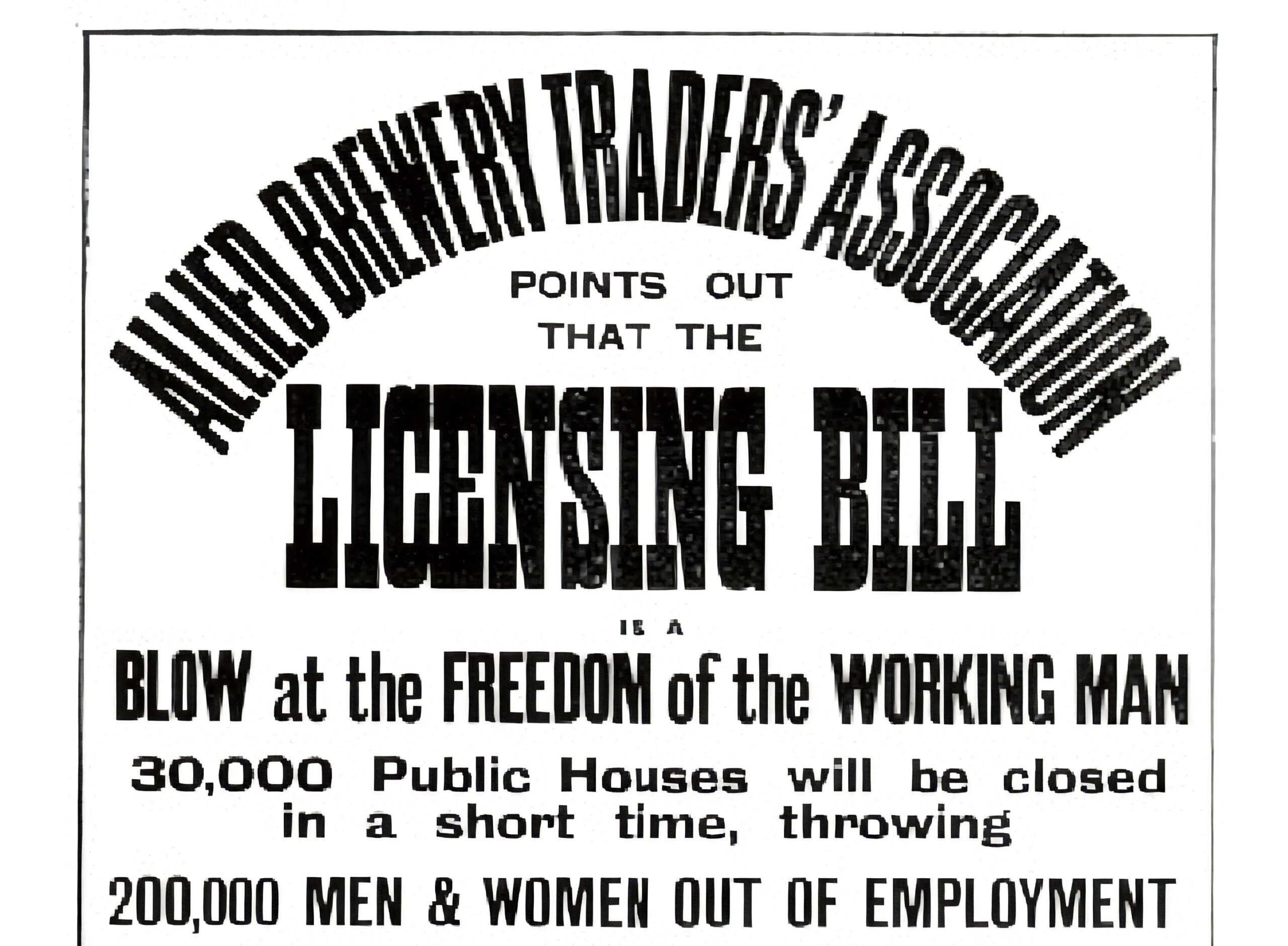 Handbill - against the 1904 Act